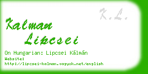 kalman lipcsei business card